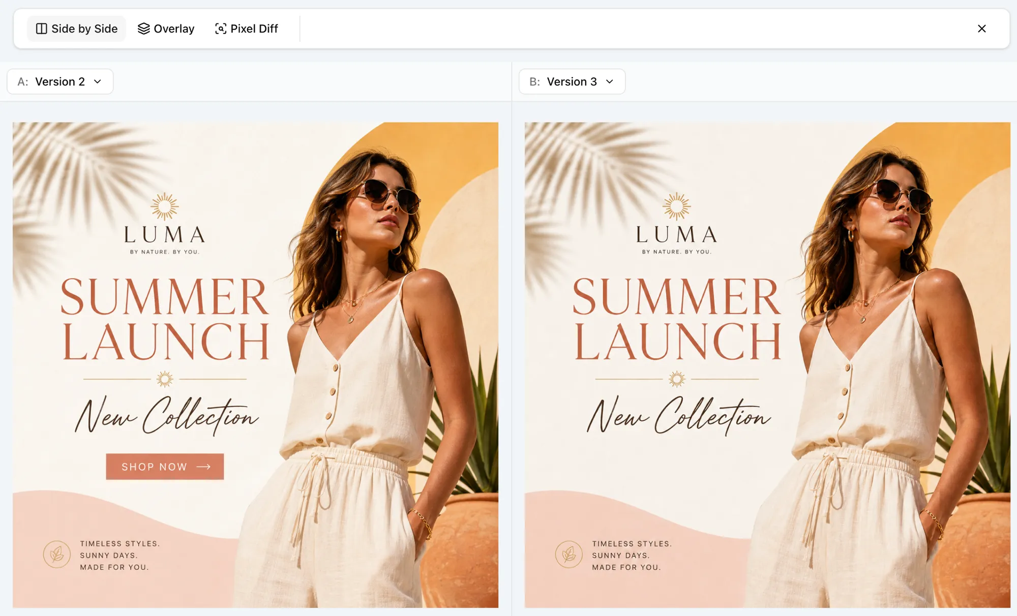ProofNow comparing two proof versions side by side